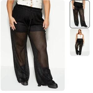 RUE 21: Plus size Black Crochet Pants.
